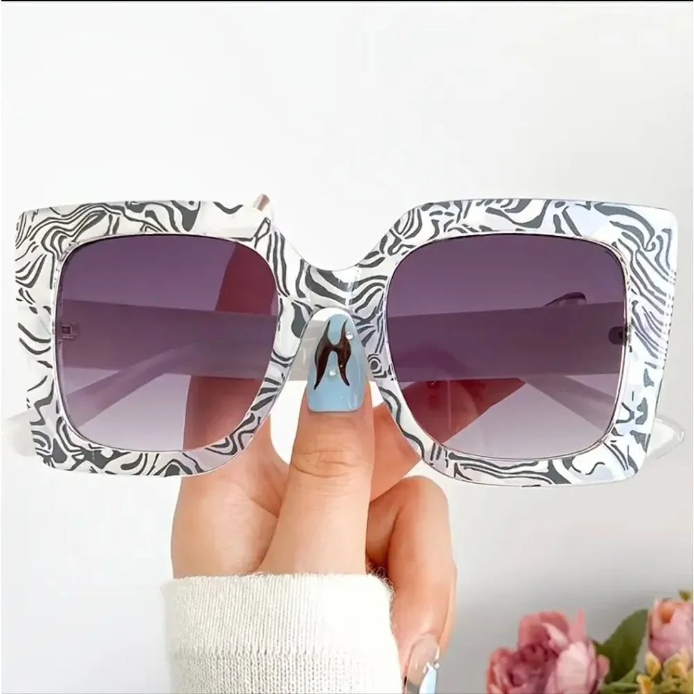 Black & White Oversized Sunglasses